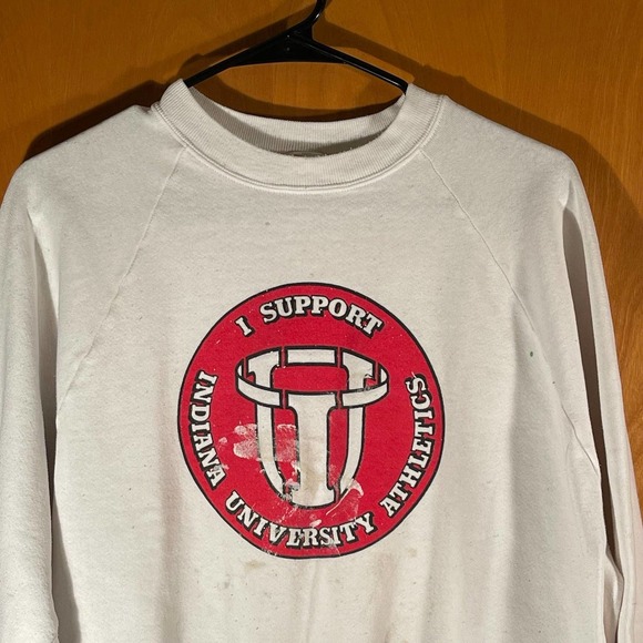 Vintage I Support Indiana University Athletics‎ IU Hoosiers Sweater XL USA - Picture 2 of 9